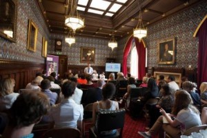 young ambassadors Sam Whittingham and Millie Wells at the Houses of Parliament with MPs and guest speakers as part of the Send My Friend To School campaign to highlight the global teacher shortage to UK polititians.