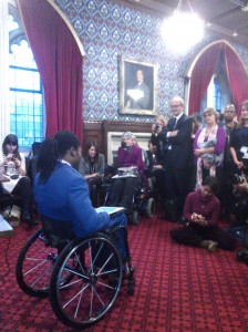 Ade Adepitan, Paralympian and TV Presenter, speaks in Parliament