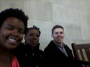 Zolelwa, Buci and Bruce in Westminster Hall