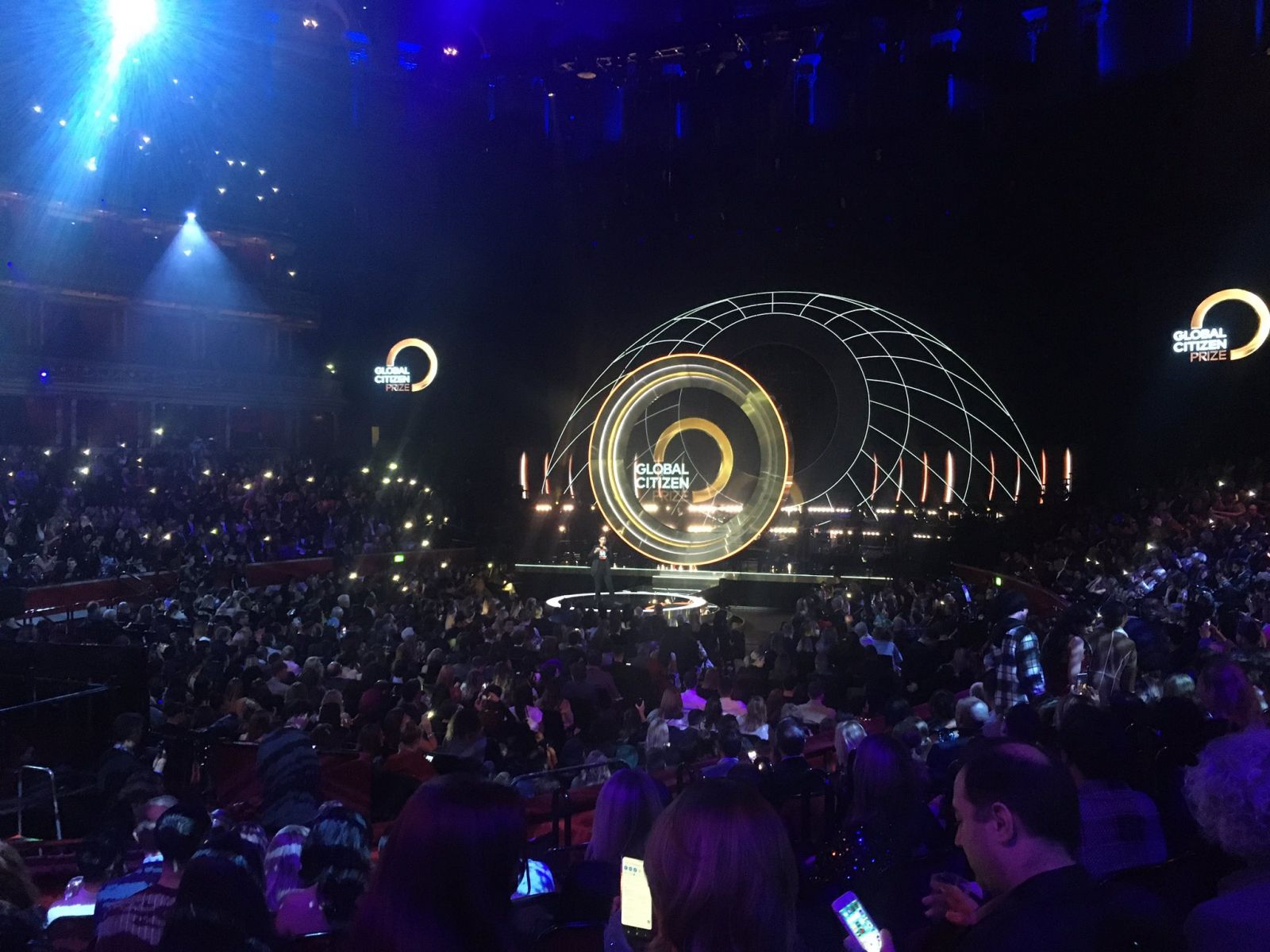 Stage view of the Global Citizen Prize ceremony