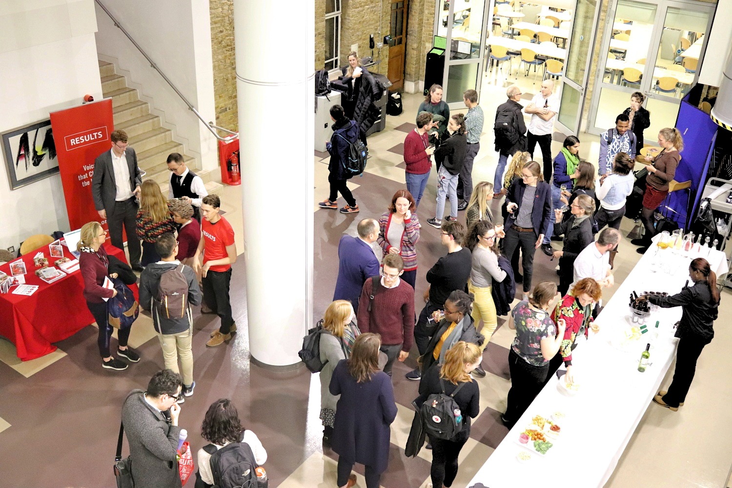 The reception at the LSHTM