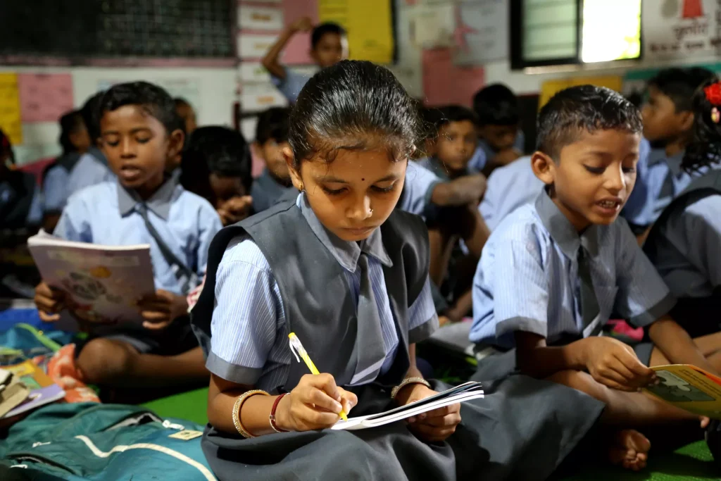 Children in school learning